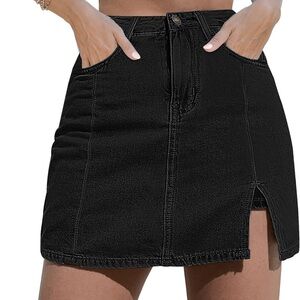 Luvamia Stylish Red and Black Women's Skirt Set size Large